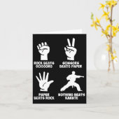 Carte Rock Paper Nothing Beats Karate (Fleur jaune)