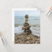 Carte Rock Pillar Monument - Île Mackinac, Michigan (Devant/Arrière en situation)