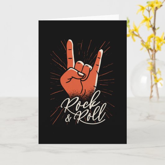 Carte Rock & roll (Fleur jaune)