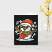 Carte Rock Snowman With Guitar Premium Tri-blend  (Fleur jaune)