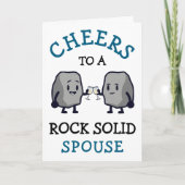 Carte Rock Solid Funny Wife Husband Happy Birthday (Devant)