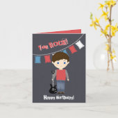 Carte Rock Star Birthday Boy (Fleur jaune)