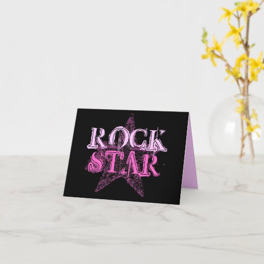 Carte ROCK STAR Diva (Fleur jaune)