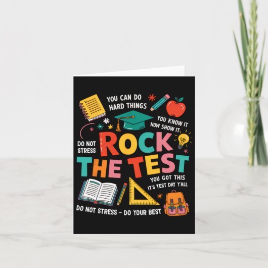 Carte Rock The Test Funny Test Test Jour Enseignant Te (Devant)