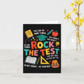 Carte Rock The Test Funny Test Test Jour Enseignant Te (Fleur jaune)