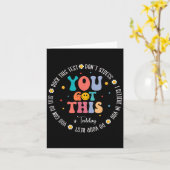 Carte Rock The Test Teacher Testing Day Motivational Tes (Fleur jaune)