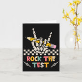 Carte Rock The Test Test Day Main Skeleton Teacher St (Fleur jaune)