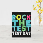 Carte Rock The Test Testing Day Staar Motivational Teach (Fleur jaune)