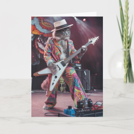 Carte Rocker Maine Coon drôle (Devant)