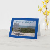 CARTE *ROCKER OU SWINGER* ? ANNIVERSAIRE ÊTRE "LES DEUX" (Fleur jaune)