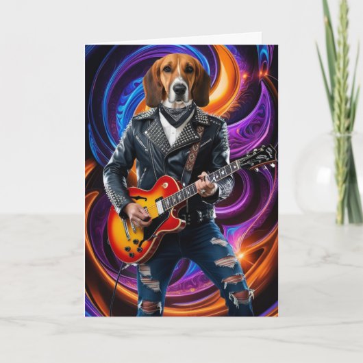 Carte Rocker Renard Anglais Drôle (Devant)