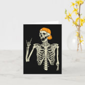 Carte Rocker Skeleton Casquette Skin Cool Halloween Punk (Fleur jaune)