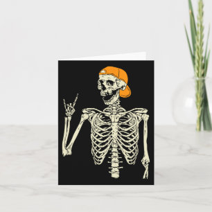 Carte Rocker Skeleton Casquette Skin Cool Halloween Punk