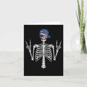 Carte Rocker Skeleton Casquette Skin Cool Halloween Punk