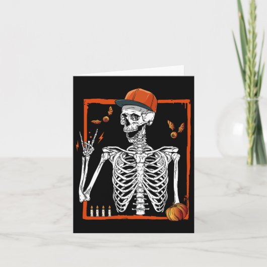 Carte Rocker Skeleton Rocher À La Main Sur Costume Amusa (Devant)