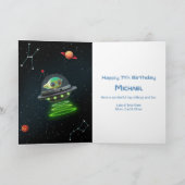 Carte Rocket Anniversaire avec photo | Astronaute Alien  (Intérieur)