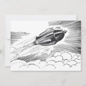 Carte Rocket de vaisseau spatial de science-fiction vint (Devant)