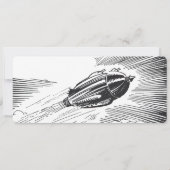 Carte Rocket de vaisseau spatial de science-fiction vint (Devant)