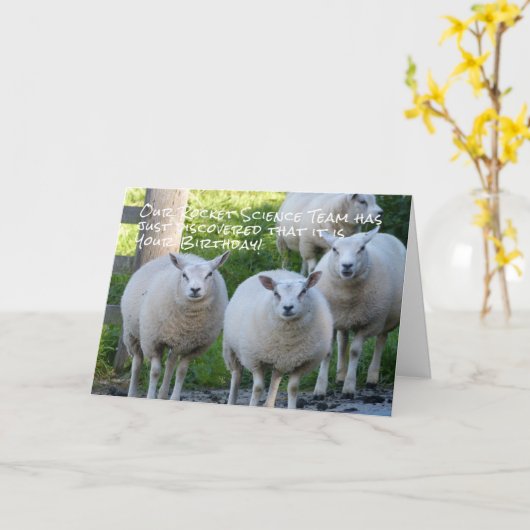 Carte Rocket science Anniversaire (Fleur jaune)