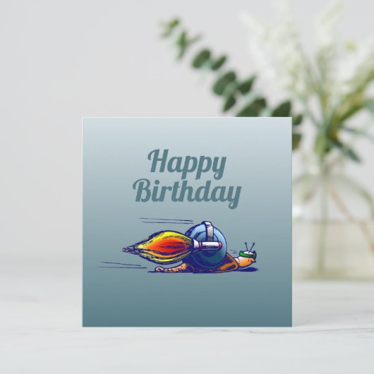 Carte Rocket Snail avec Jetpack (Debout devant)