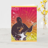 Carte Rockin avec papa (Fleur jaune)