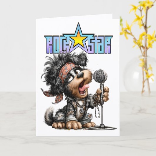 Carte ROCKSTAR Card (Fleur jaune)