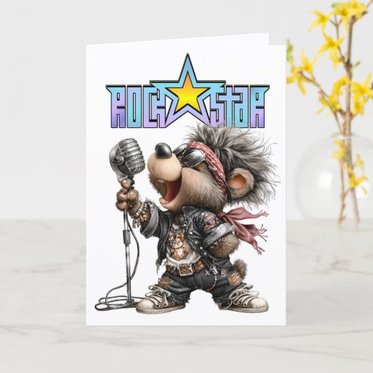 Carte ROCKSTAR Card (Fleur jaune)