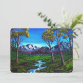 Carte Rocky Mountain Stream peint Abstrait (Debout devant)