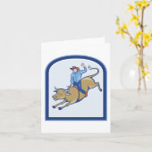 Carte Rodeo Cowboy (Fleur jaune)