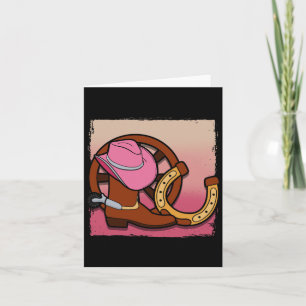 Carte Rodeo Cowgirl Barrel Racing Horseback Ridin