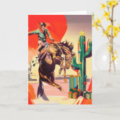 Carte Rodéo de Noël (Fleur jaune)