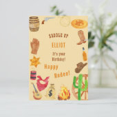 Carte Rodéo western cowboy anniversaire joyeux rodéo (Debout devant)