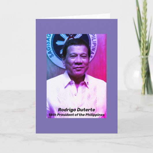 Carte Rodrigo Duterte, 16ème président des Philippines (Devant)