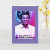 Carte Rodrigo Duterte, 16ème président des Philippines (Fleur jaune)