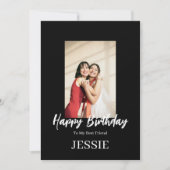 Carte ROE Black & White Simple Birthday Best Friend (Devant)