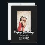Carte ROE Black & White Simple Birthday Best Friend<br><div class="desc">Fait pour vous !</div>
