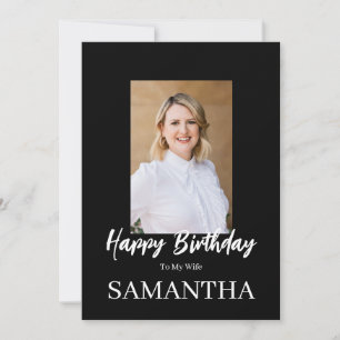 Carte ROE Black & White Simple Birthday Femme Salutation