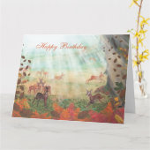 Carte Roe Deer Capreolus capreolus dans le bois Salutati (Fleur jaune)