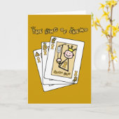 Carte Roi de Chemo - Cancer de l'enfance Ruban d'or (Fleur jaune)