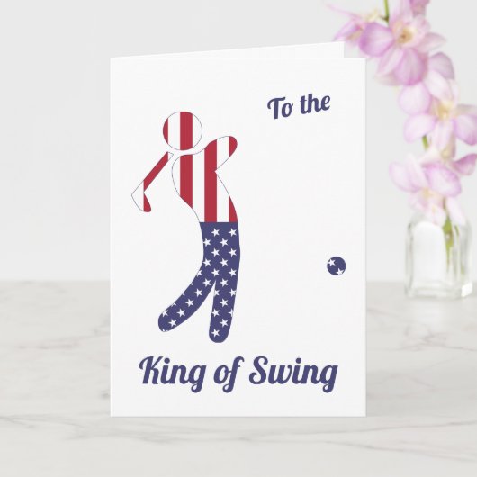 Carte Roi des ailes | Drapeau américain | FÊTE DES PÈRES (Orchidée)