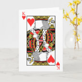 Carte Roi des coeurs - ajoutez votre image (Fleur jaune)