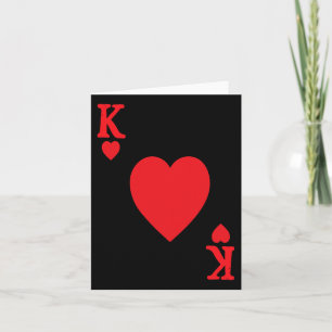 Carte Roi des cœurs Saint-Valentin amant Quinte flush J