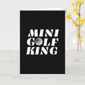 Carte Roi du Minigolf Champion Vainqueur de Mini Golf (Fleur jaune)