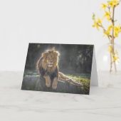 Carte Roi Lion de la jungle (Fleur jaune)