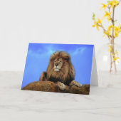 Carte Roi Lion en Afrique (Fleur jaune)