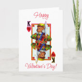 Carte Roi ours en peluche des cœurs (Devant)