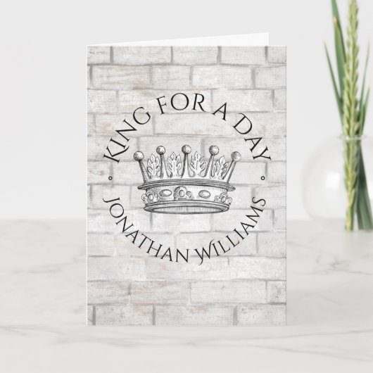 Carte Roi pour une Couronne de jour avec Fête des pères  (Devant)