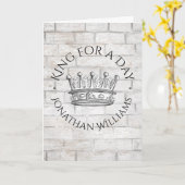 Carte Roi pour une Couronne de jour avec Fête des pères  (Fleur jaune)