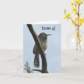 Carte Roitelet de cactus Tucson Arizona (Fleur jaune)