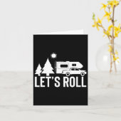 Carte Roll Camper Camper Funny Camping Cadeau Rv Vaca (Fleur jaune)